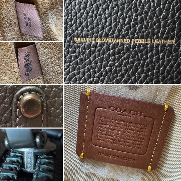 NWT Coach Rogue 20 In Colorblock Regenerative Leather (Pewter/Black) - Picture 13 of 16